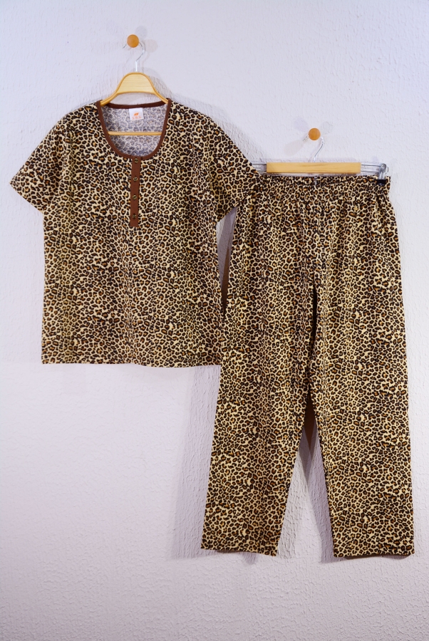 Battal%20Boy%20Leopar%20Desenli%20Pijama%20Takımı