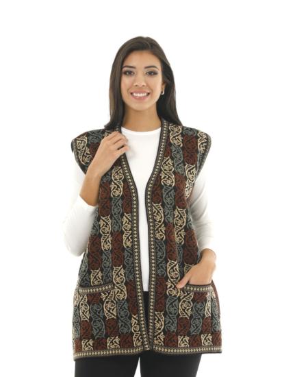 Sarmaşık Desenli Kilim Yelek XL 